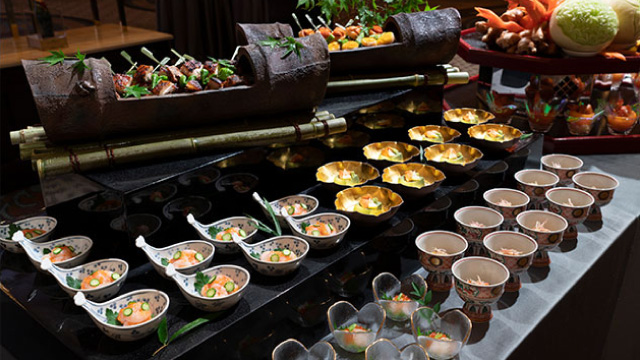 華やかなスタイルにあわせたお料理