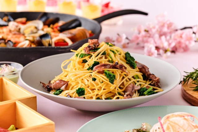 ホタルイカと菜の花のパスタ