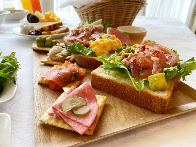 自分好みのオープンサンドも作れる♪